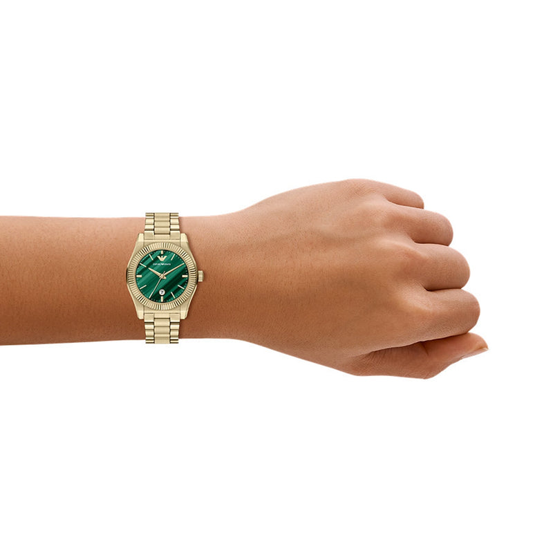 Emporio Armani Round Green Dial Watch AR11761-zoom-