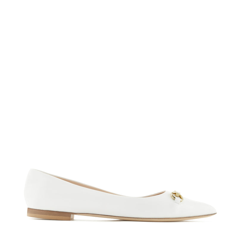 Isabel Bernard Vendôme Elita White Leather Bellerinas made of Calfskin IB51002-00-42-zoom-