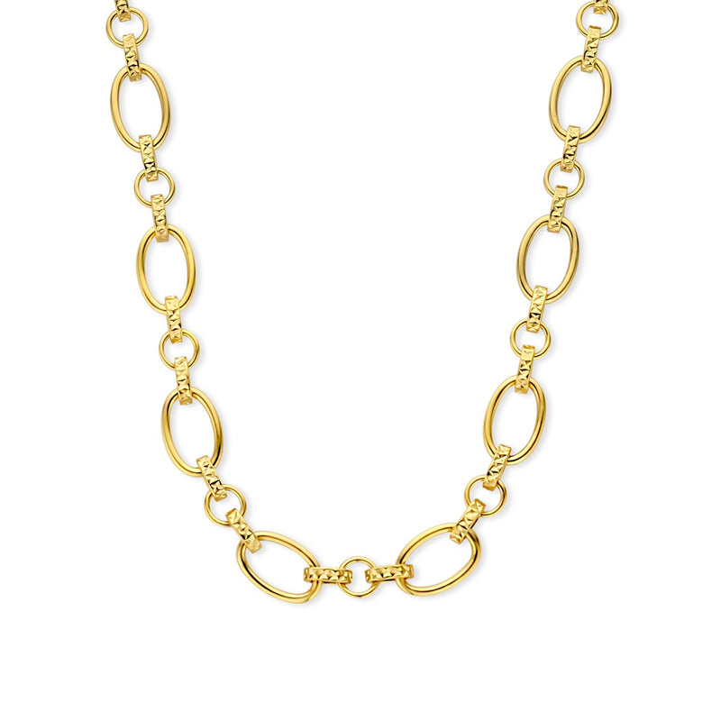 Parte Di Me Bibbiena Poppi Clara 925 Sterling Silver Gold Plated Link Necklace PDM34106-zoom-
