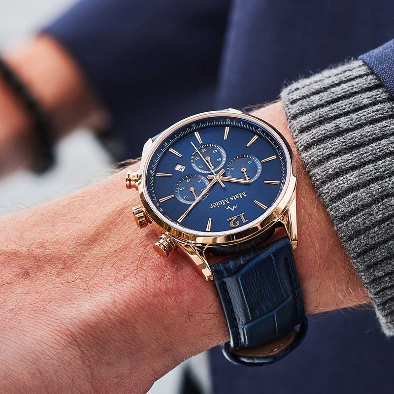 Mats Meier Grand Cornier Blue Chrono Watch MM00131-zoom-
