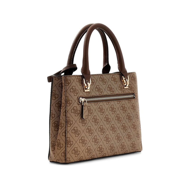 Guess Noelle Latte Logo Brown Sml Multi Comp Handbag HWBG96-72050-LGW-zoom-