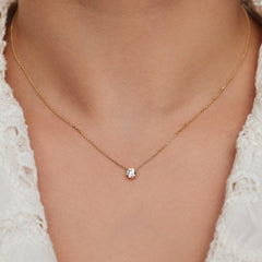 Beloro Jewels Regalo d'Amore 9 karat gold necklace and bracelet gift set with zirconia stones BO90048