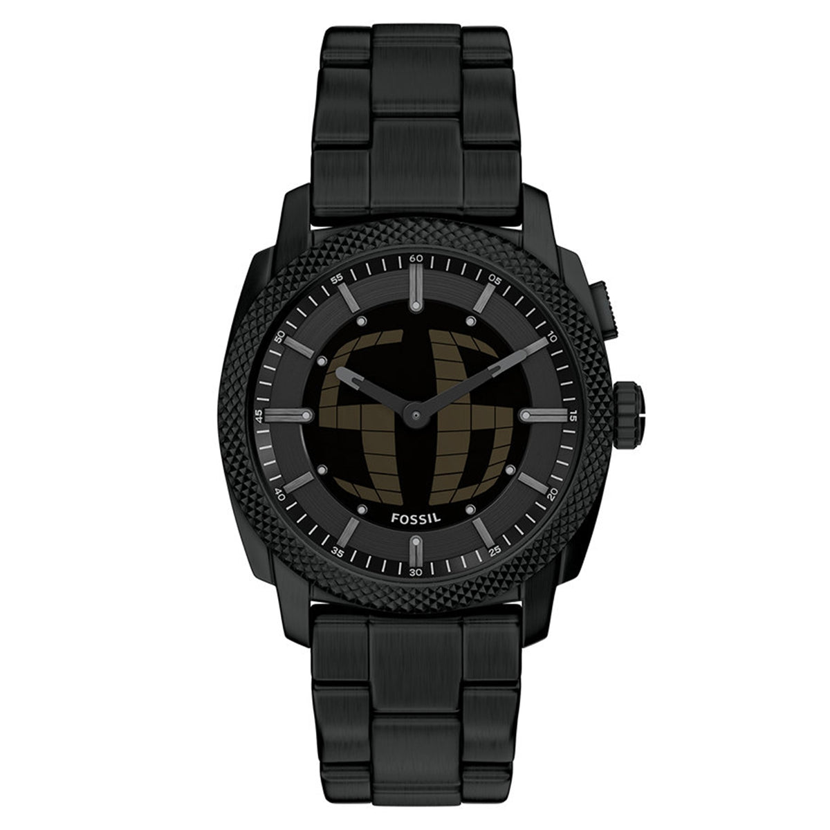 Fossil Machine Big Tic Round Black Dial Watch FS6156