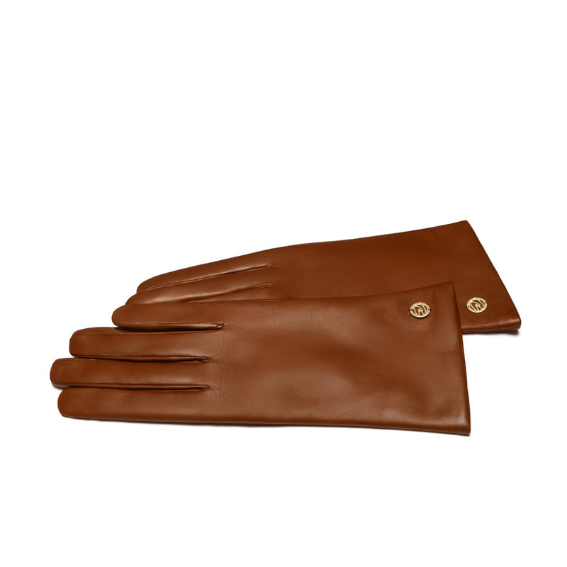 Isabel Bernard Honoré Eleanor cognac goatskin leather gloves IB67000-336-7-zoom-