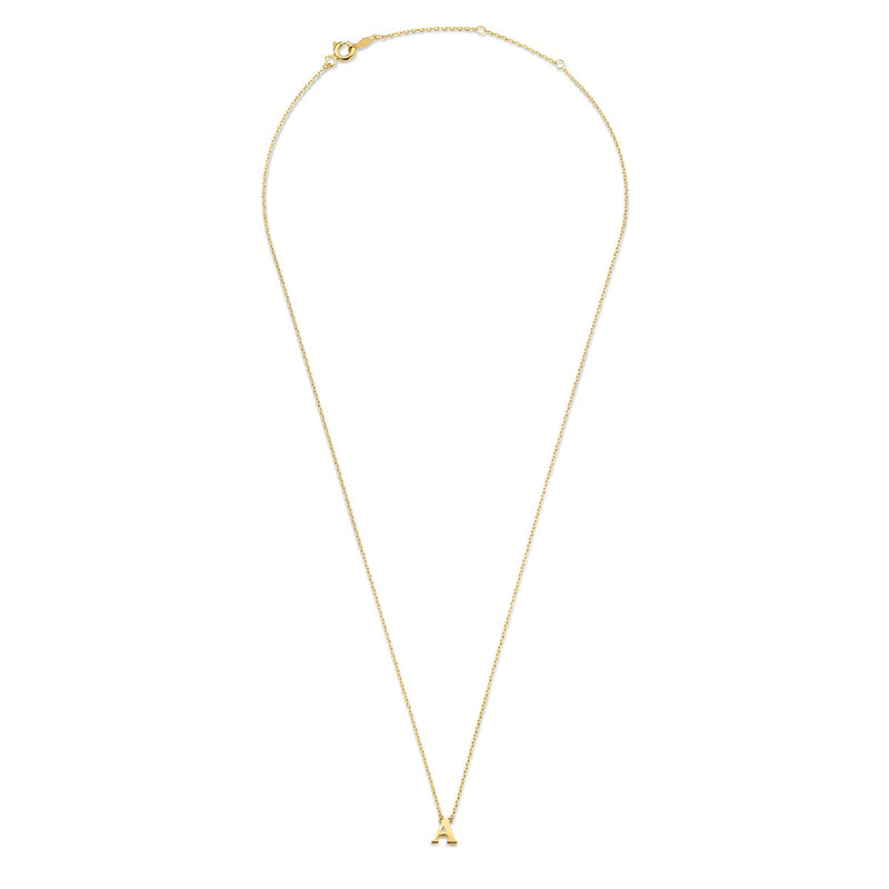 Isabel Bernard 14 Carat Golden Le Marais Chloé Necklace IB340134-A (Letter: A)-zoom-