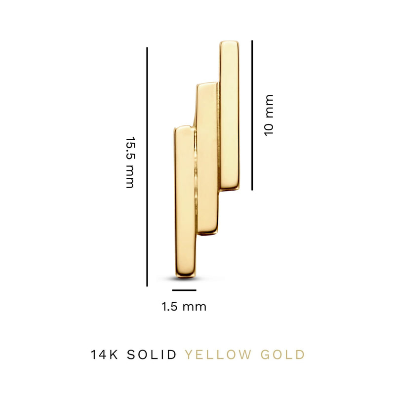 Isabel Bernard Le Marais Rosalie 14 Carat Golden Ear Studs IB360217-zoom-