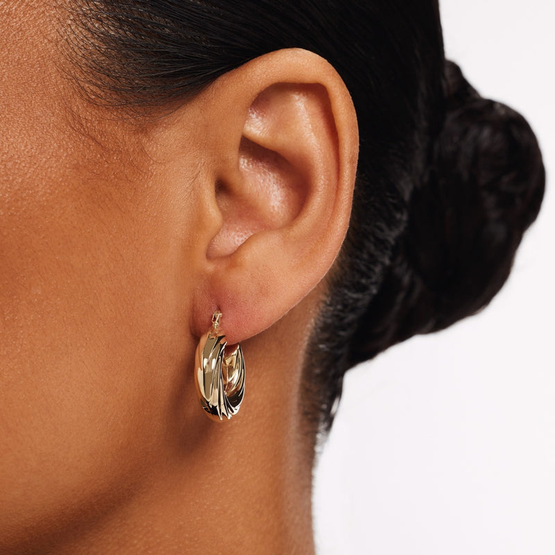 Isabel Bernard Rivoli Belle 14 karat gold hoop earrings IB360276-zoom-