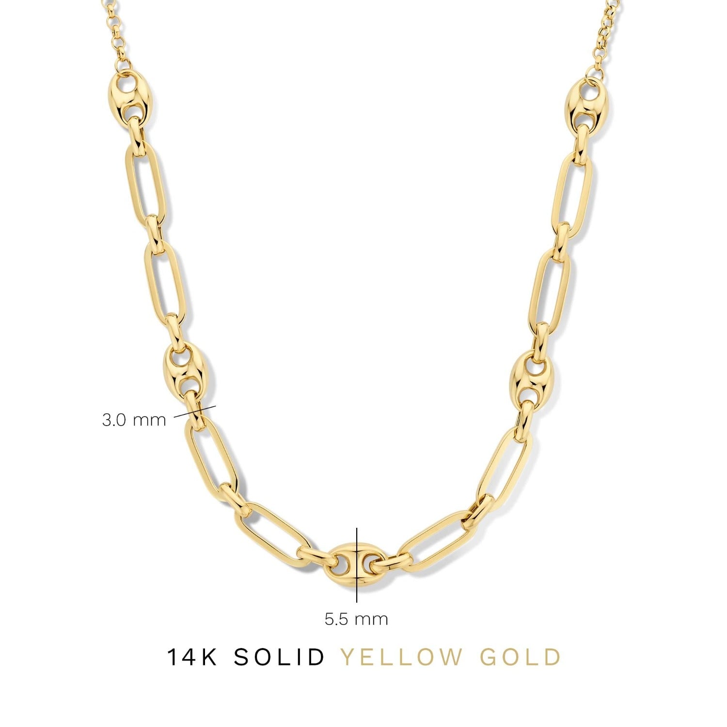 Isabel Bernard Cadeau d'Isabel 14 karat gold necklace and bracelet gift set with chains IB90181