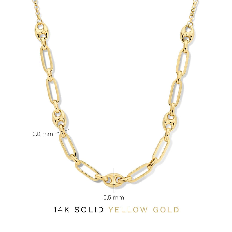 Isabel Bernard Cadeau d'Isabel 14 karat gold necklace and bracelet gift set with chains IB90181-zoom-