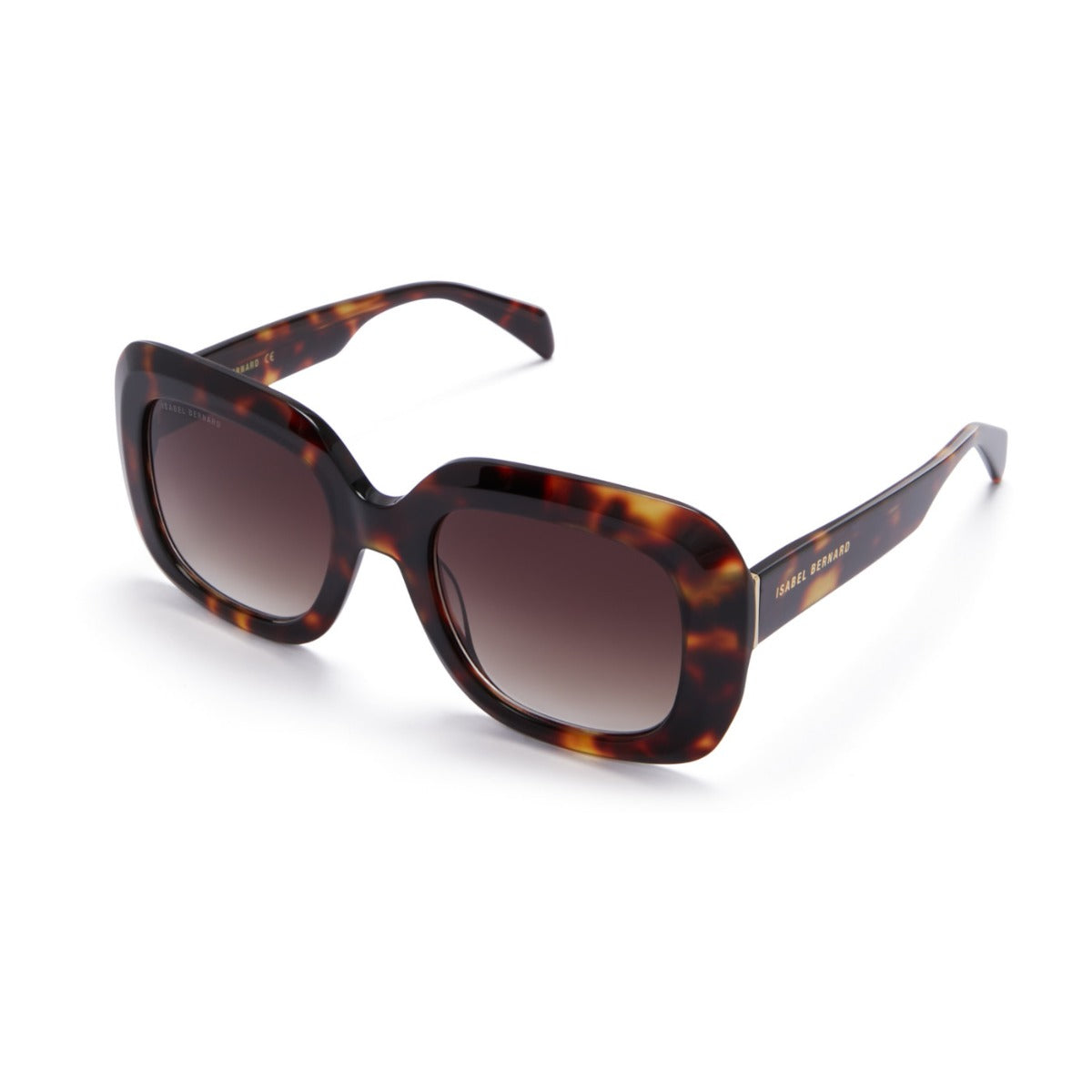 Isabel Bernard La Villette Rive Bruin Tortoise Vierkante Zonnebril IB400003-14-14
