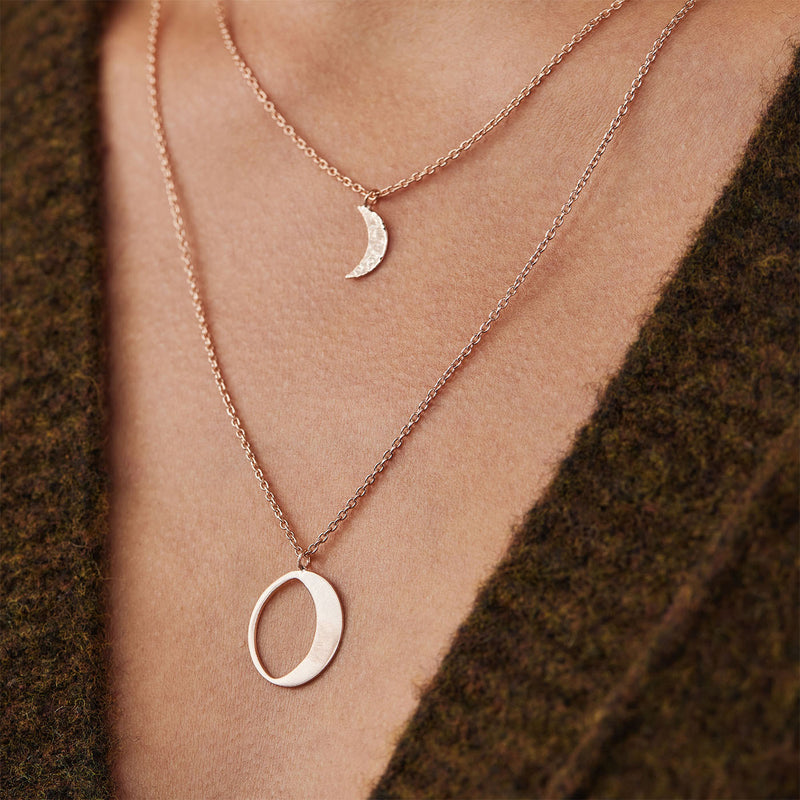 Violet Hamden Luminous Luna Rosegold Necklace VH10105 (Adjustable between 40-50 cm)-zoom-