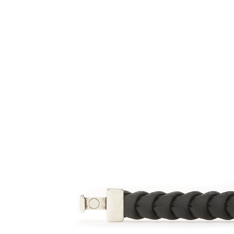 Josh Silver Bracelet 24728-BRA-S/BLACK-M-zoom-