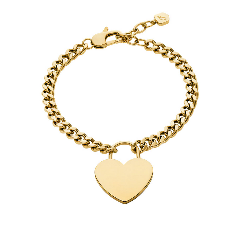 Sutton Gold-Tone Stainless Steel Heart Bracelet