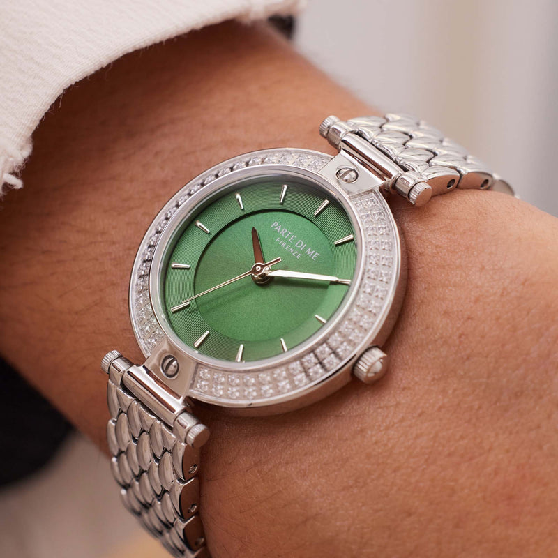 Parte Di Me Orologio Round Women's Watch Silver-coloured and Green PDM09010-zoom-