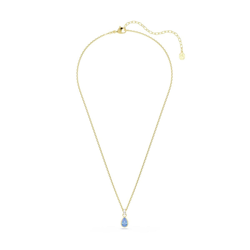 Swarovski Chroma Gold-Tone Necklace with Blue Crystal Pendant 5757786-zoom-