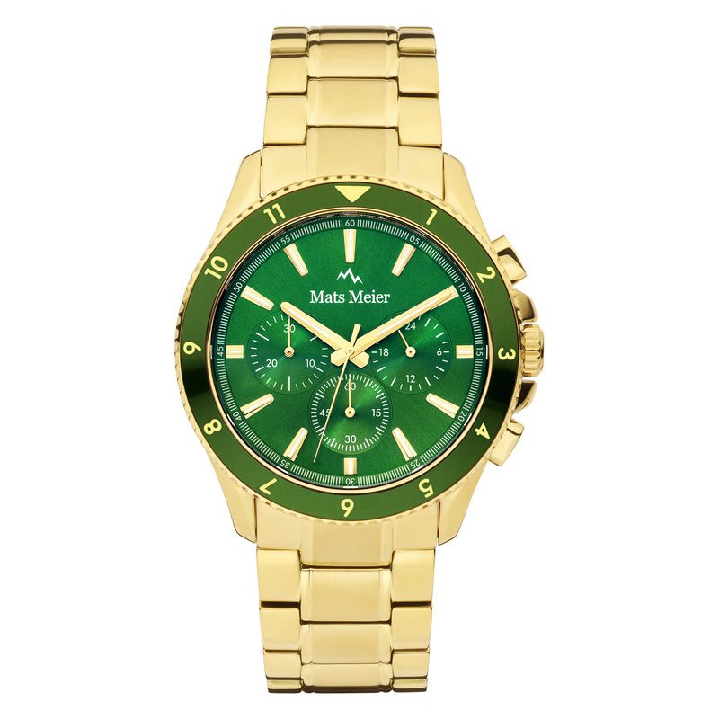 Mats Meier Ponte dei Salti Chronograph Men'sWatch Gold-coloured and Green MM00512-zoom-