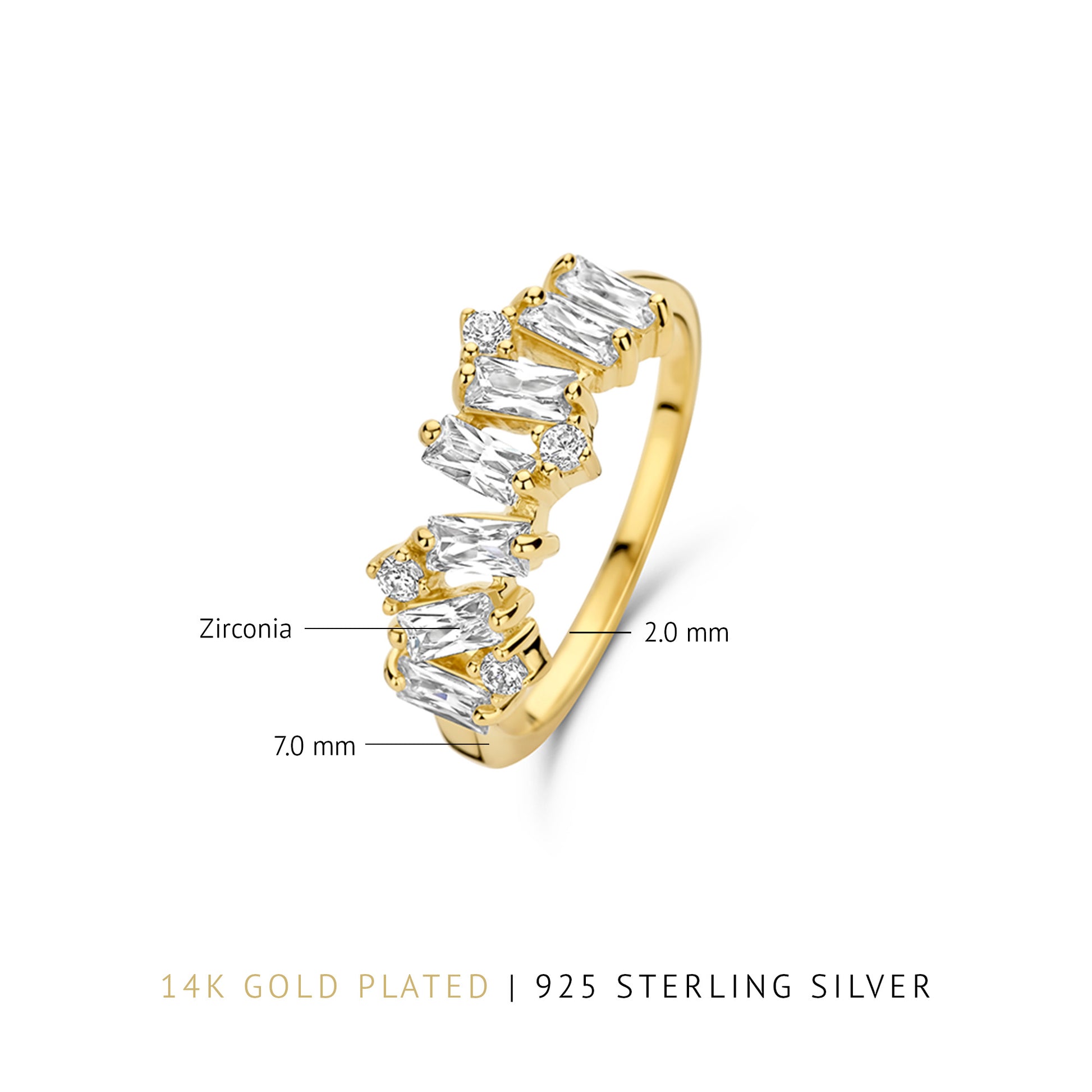 Parte Di Me Santa Maria della Base 925 sterling Silver gold plated Ring PDM33038-60