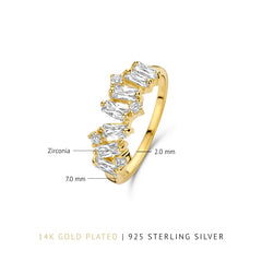 Parte Di Me Santa Maria della Base 925 sterling Silver gold plated Ring PDM33038-60