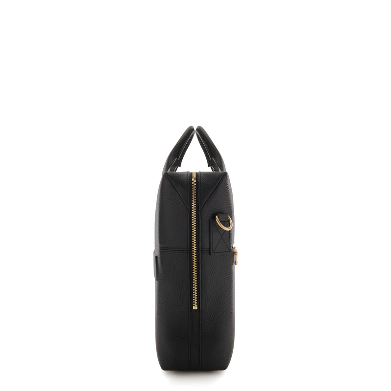 Isabel Bernard Honoré Anique Black Calfskin Handbag IB25071-zoom-