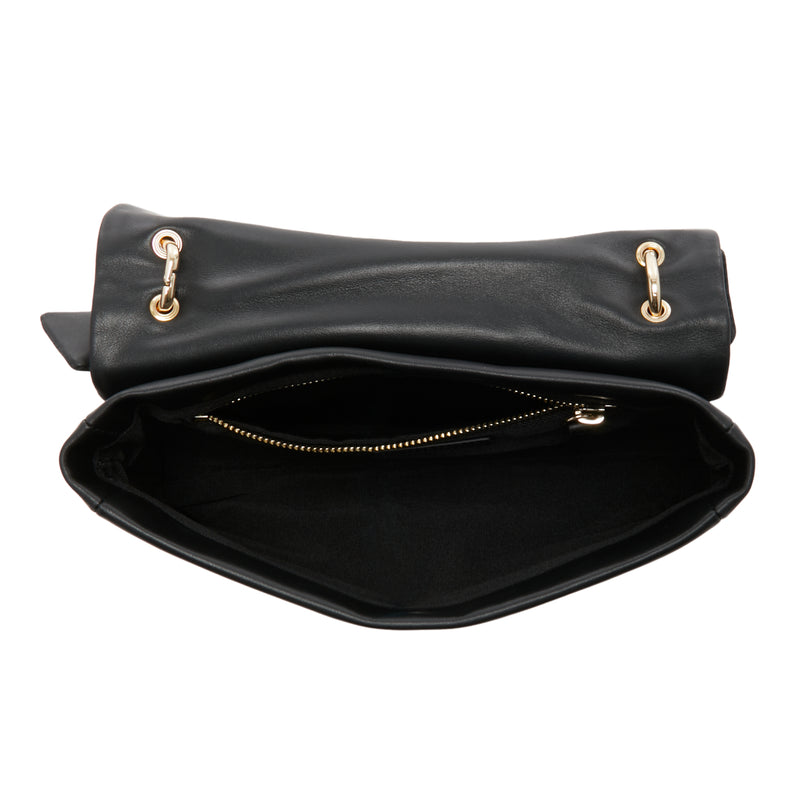Tommy Hilfiger Pushlock Black Shoulder Bag AW0AW15685BDS-zoom-
