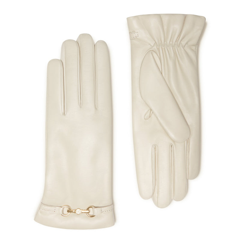 Isabel Bernard Honoré Marcelia cream goatskin leather gloves IB67001-372-7-zoom-