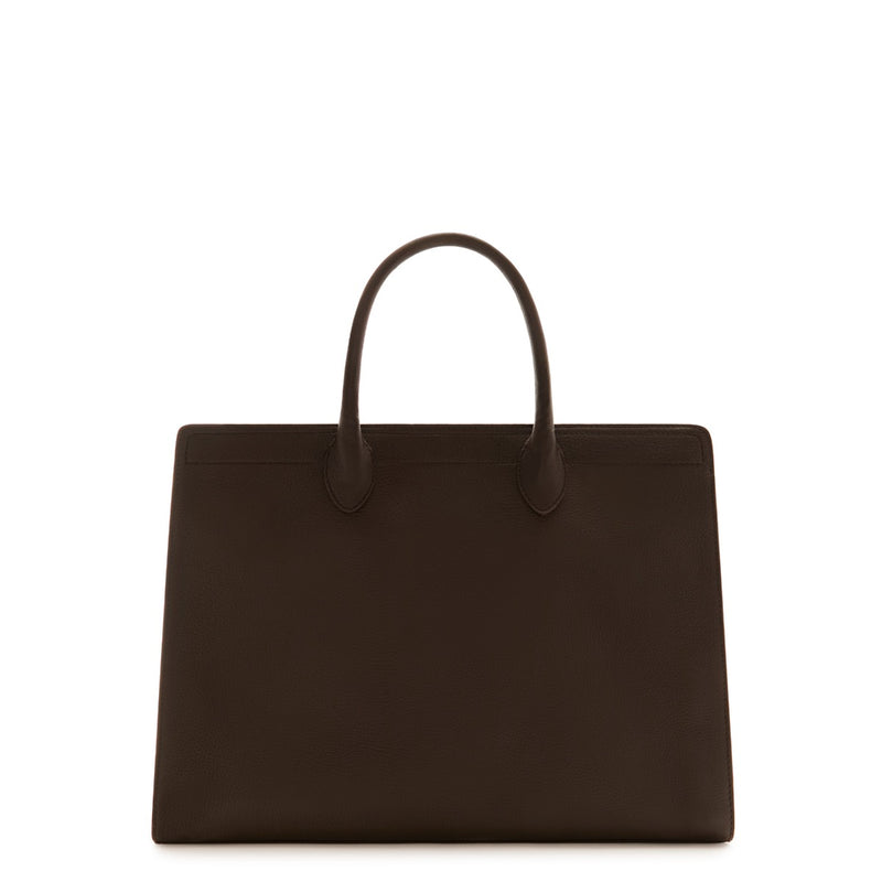 Isabel Bernard Honoré Nadine Brown Calfskin Leather Handbag with Laptop Compartment IB25087-zoom-