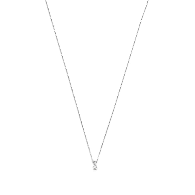 Isabel Bernard De la Paix Christine 14 Carat Whitegold Necklace | diamond 0.10 ct | IBD350006-zoom-