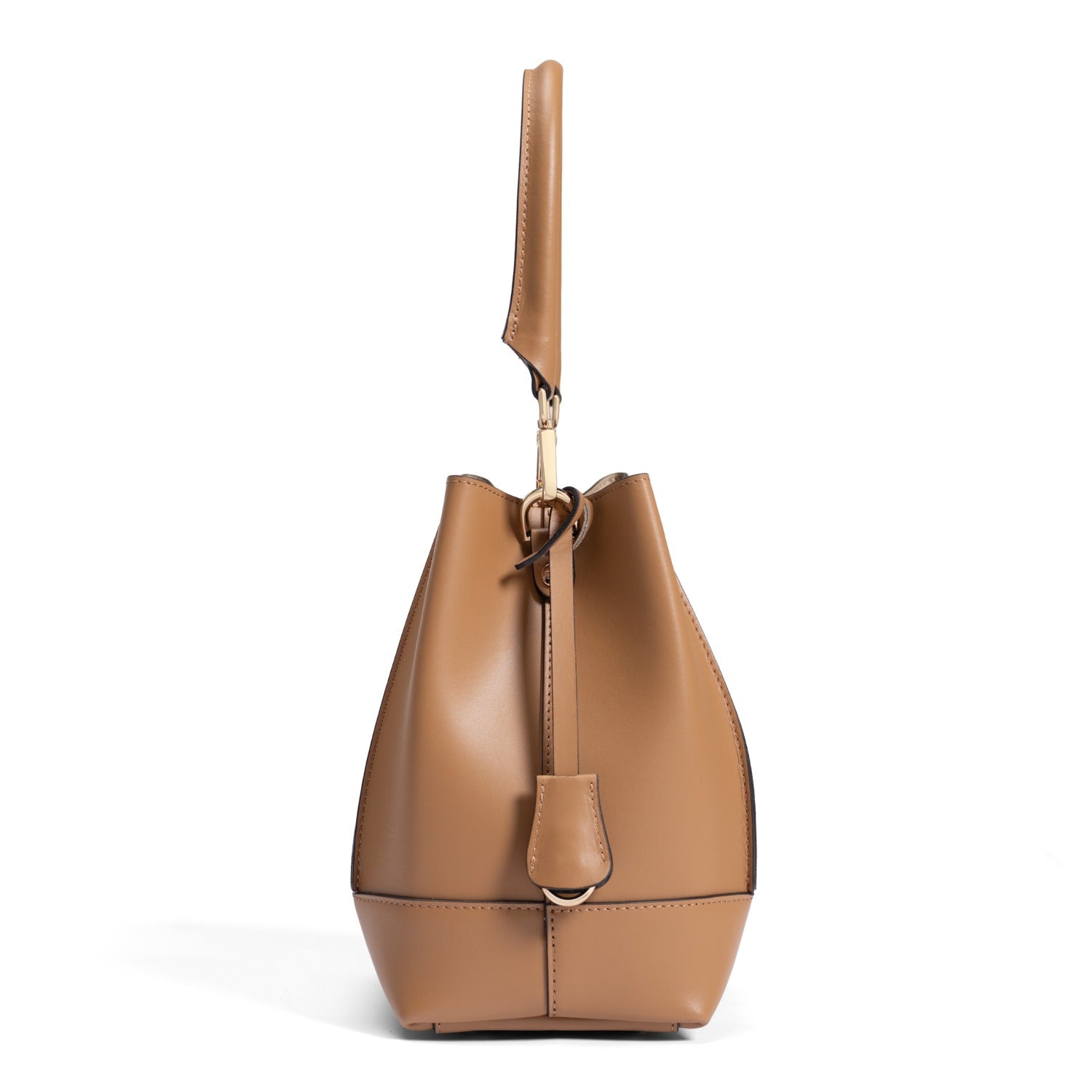Isabel Bernard Femme Forte Minette Camel Calfskin Handbag IB21114-334