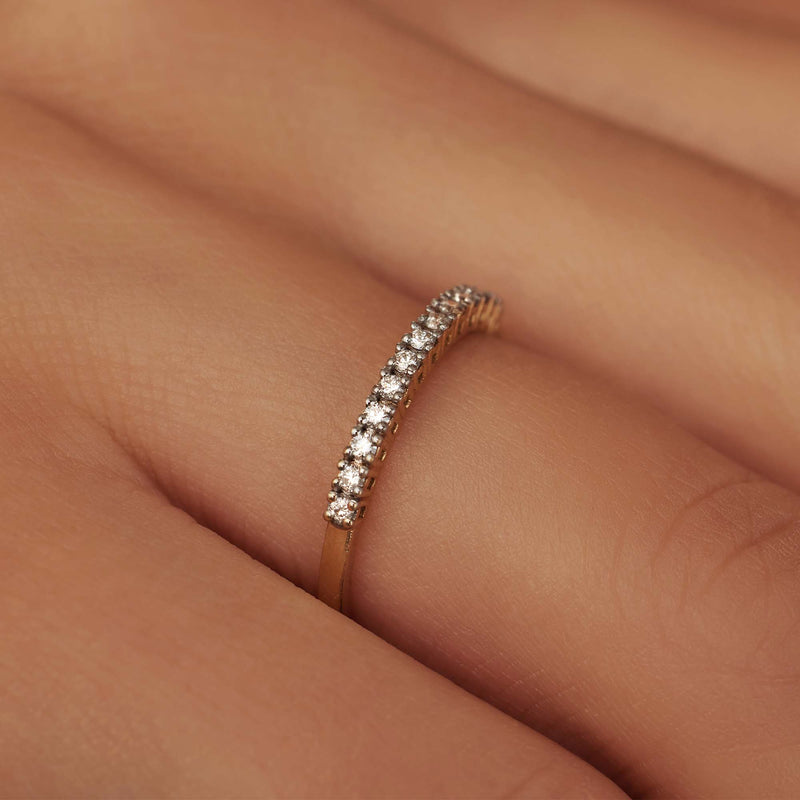 Isabel Bernard De la Paix Madeline 14 Carat Gold Ring | diamond 0.14 ct | IBD330023-54-zoom-
