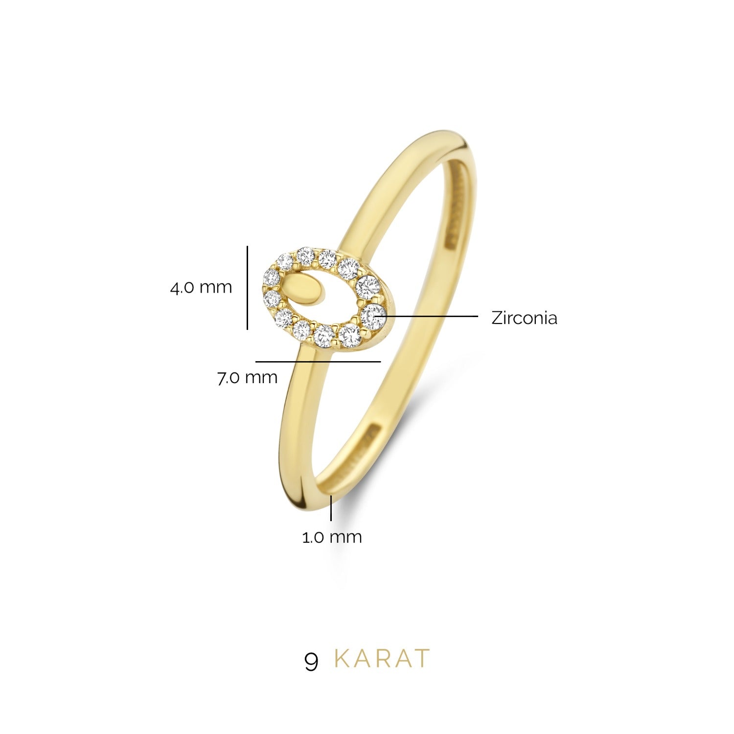 Beloro Jewels Monte Napoleone Leontina 9 carat gold Ring BO330004-54