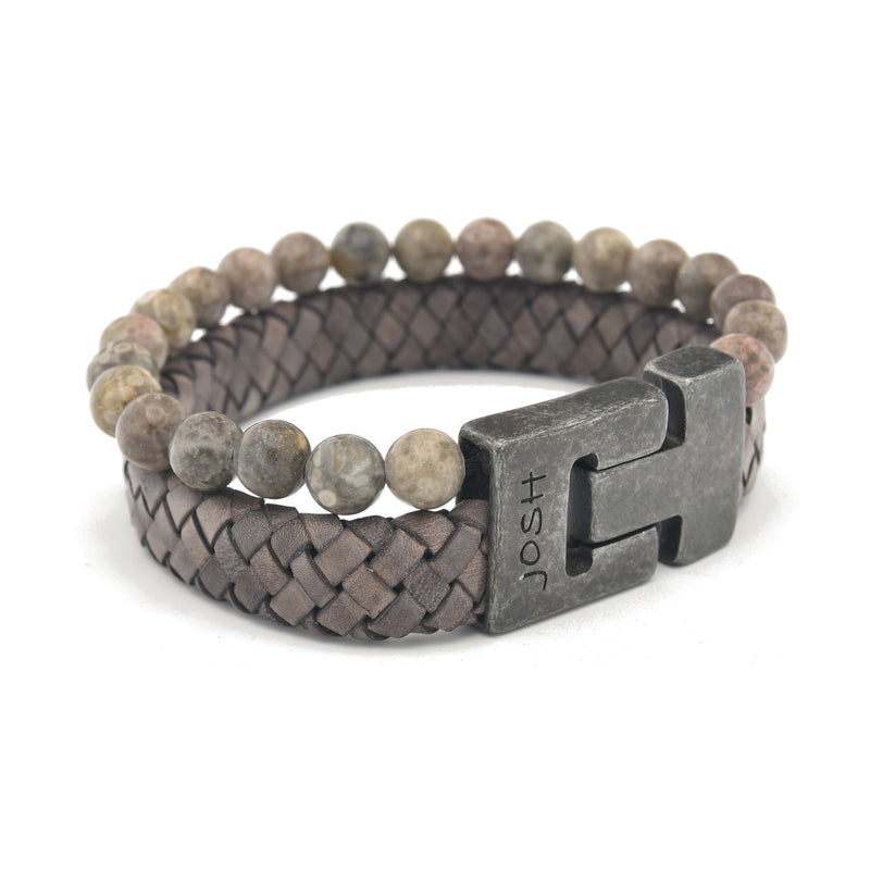 Josh Taupe Bracelet 24966-BRA-VB/TAUPE/L-zoom-