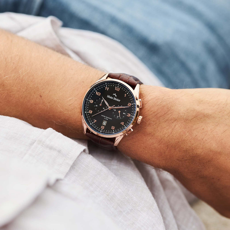 Mats Meier Mont Vélan Chrono Black/Brown Watch MM10001-zoom-