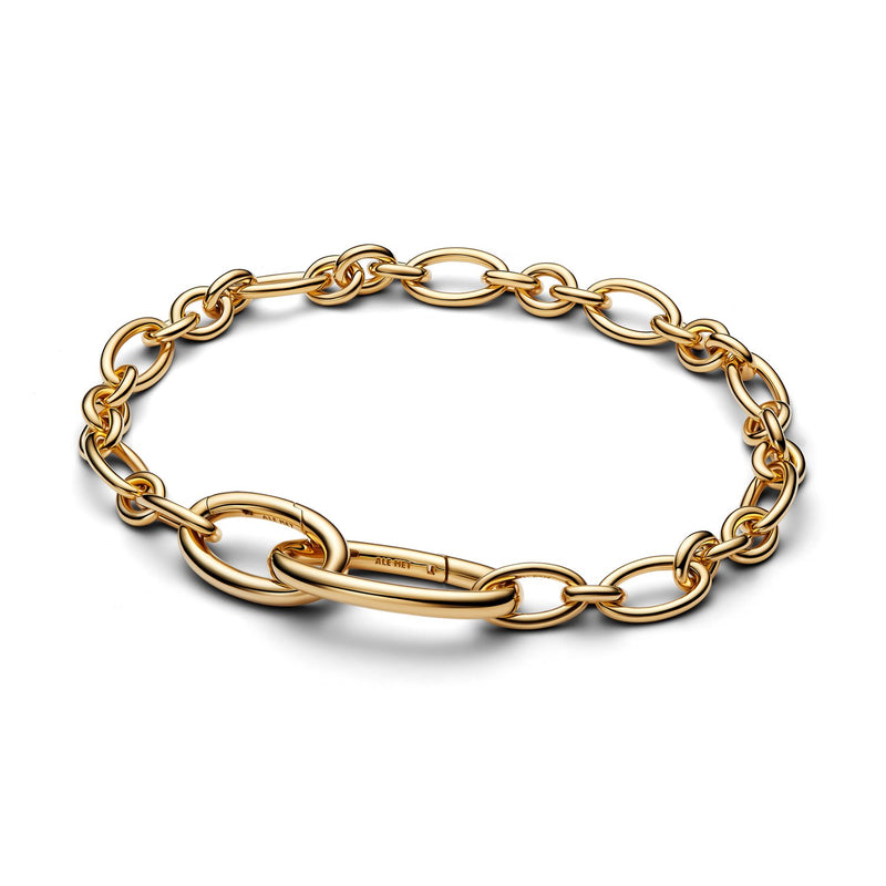 Pandora ME Gold Plated Openable Oval Link Chain Bracelet 564678C00-zoom-