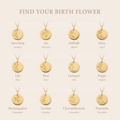 Violet Hamden Venus 925 Sterling Silver Gold-coloured Necklace with Birthflower VH340025-MAY