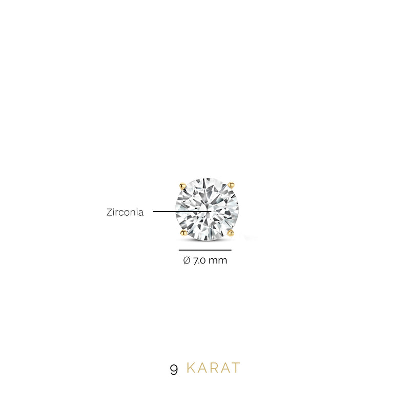 Beloro Jewels Monte Napoleone Stella 9 carat gold Ear Studs BO360013-zoom-