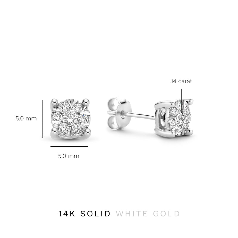 Isabel Bernard De la Paix Hanaé 14 Carat Whitegold Ear Studs | diamond 0.28 ct | IBD360014-zoom-