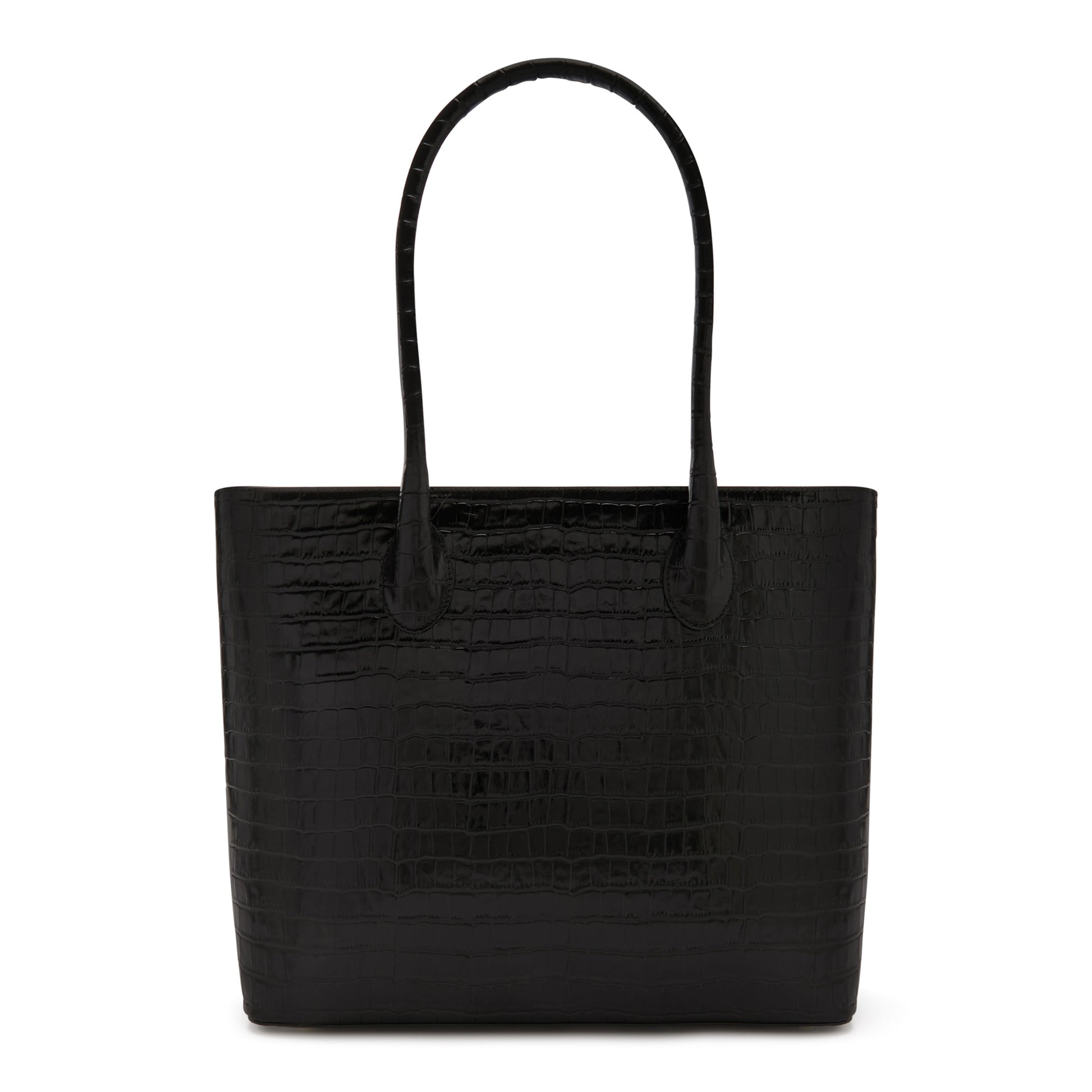 Isabel Bernard Honoré Lysanne Croco Black Calfskin Shopper IB25024