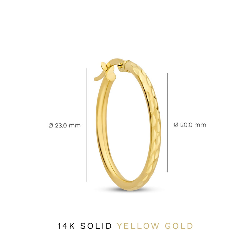 Isabel Bernard Rivoli Laura 14 Carat Golden Hoop Earrings IB360160-zoom-