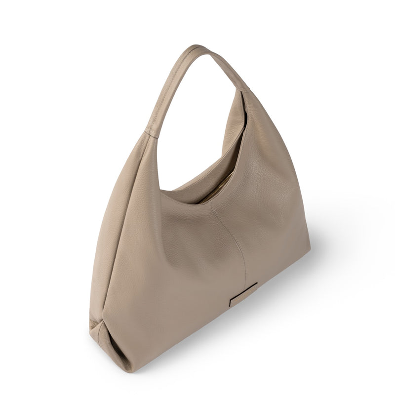 Isabel Bernard Honoré Grace taupe calfskin leather shoulder bag IB25093-078-zoom-