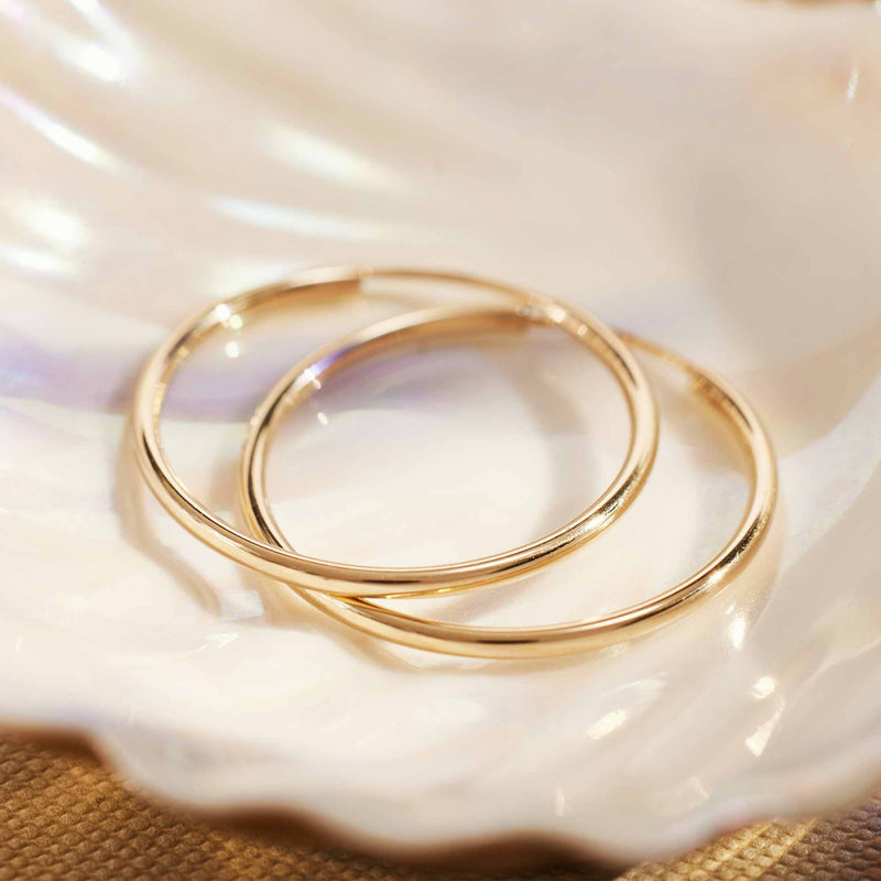 Isabel Bernard Le Marais Cerise 14 Carat Golden Hoop Earrings IB360169-zoom-