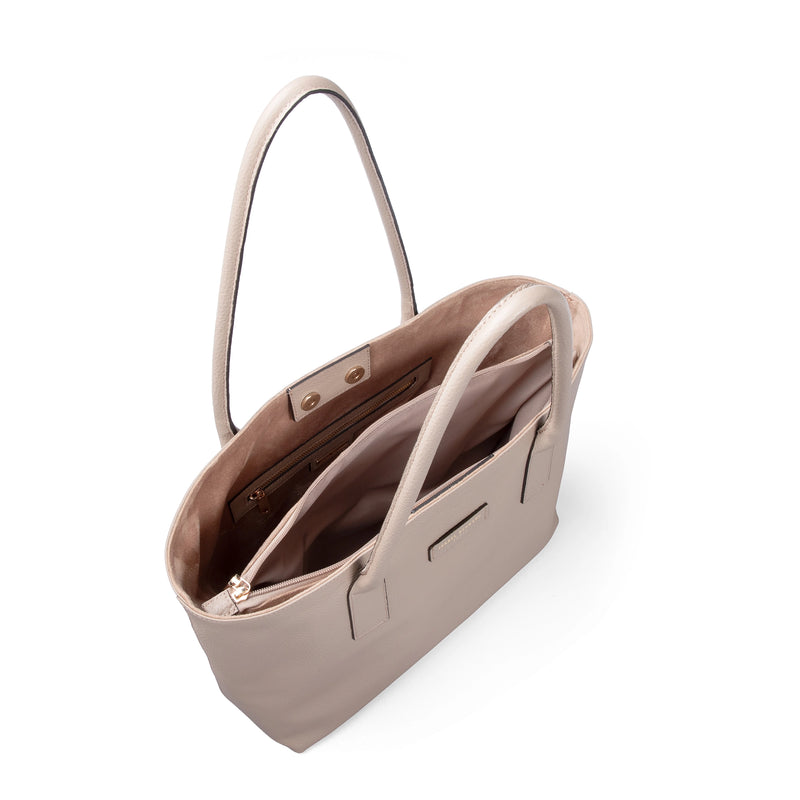 Isabel Bernard Honoré Elin Taupe calfskin leather shoulder bag IB25111-078-zoom-