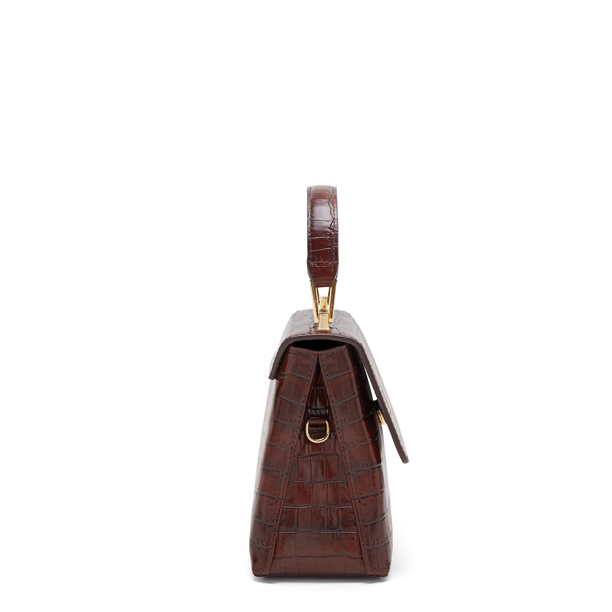 Isabel Bernard Femme Forte Heline Croco Brown Handbag IB21013