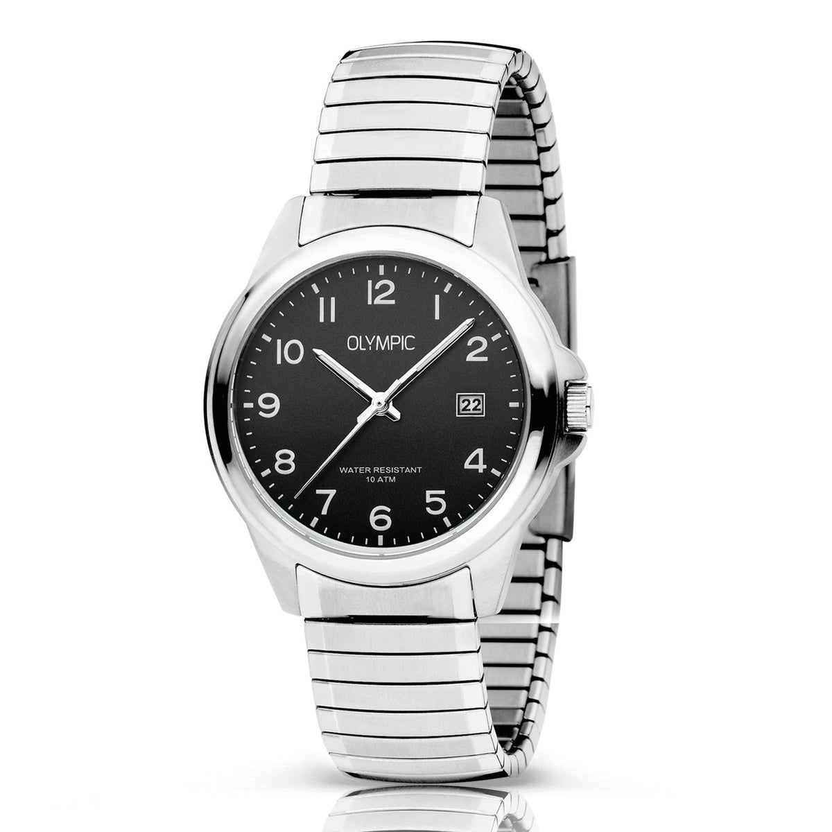 Olympic Charlie Zwart Heren Horloge 2002-OL26HSS309