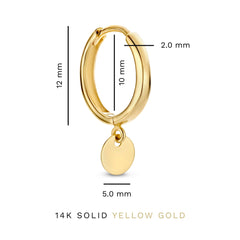 Isabel Bernard Le Marais Jeanne 14 Carat Golden Hoop Earrings IB360250