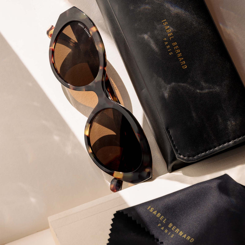 Isabel Bernard La Villette Rosaire Brown Tortoise Ovale Sunglasses IB400002-14-14-zoom-