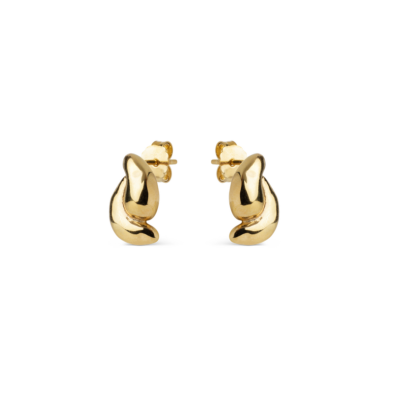 ENAMEL Copenhagen Recycled 925 Sterling Silver Gold Plated Earrings E454G-zoom-