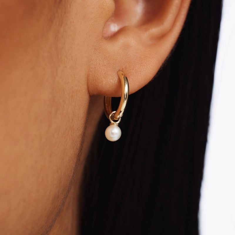 Isabel Bernard Belleville Luna 14 Carat Golden Hoop Earrings IB360158-zoom-