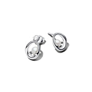 Pandora Essence Organically Shaped Oval & Treated Freshwater Cultured Pearl Stud Earrings 293295C01