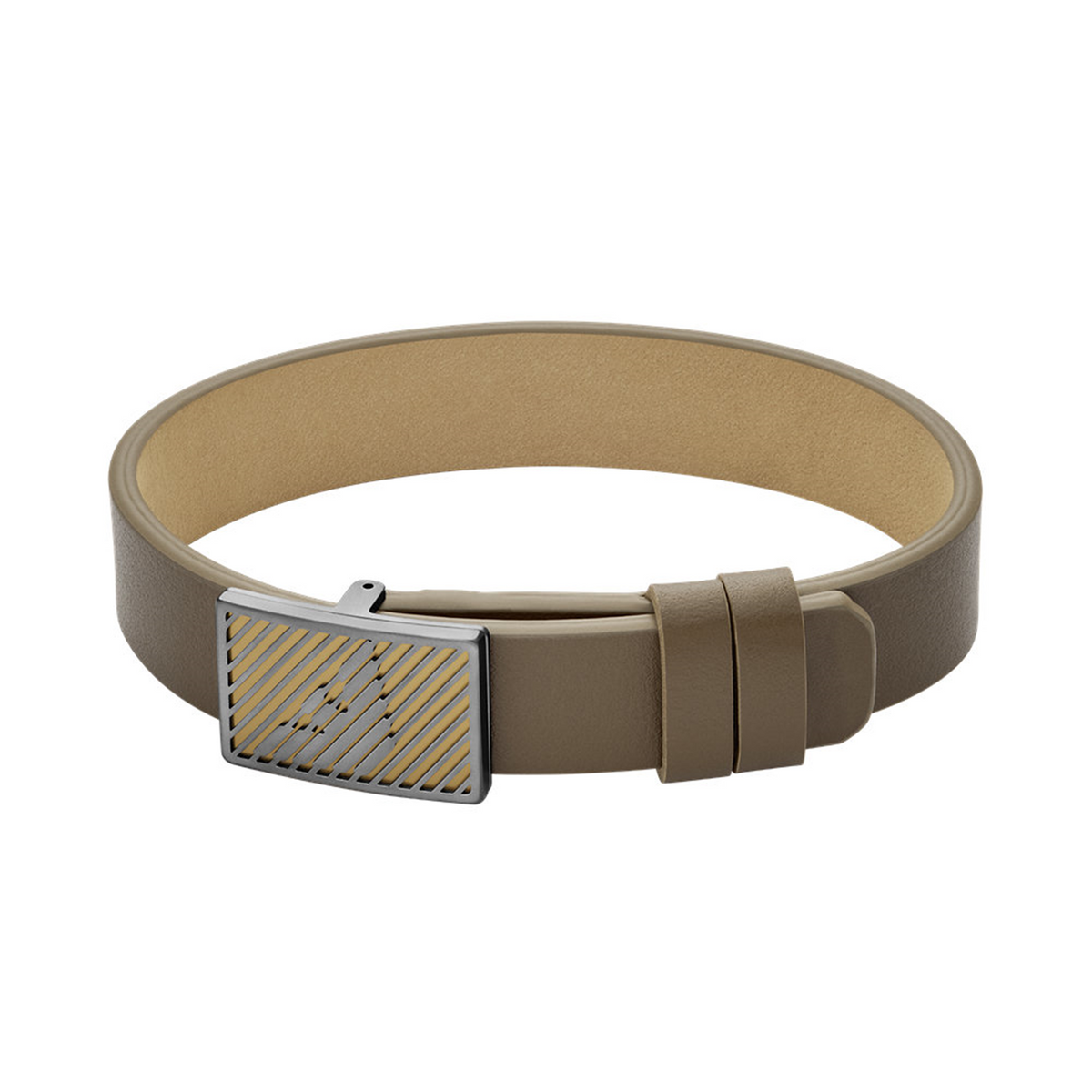 Emporio Armani Brown Leather Bracelet EGS3240060
