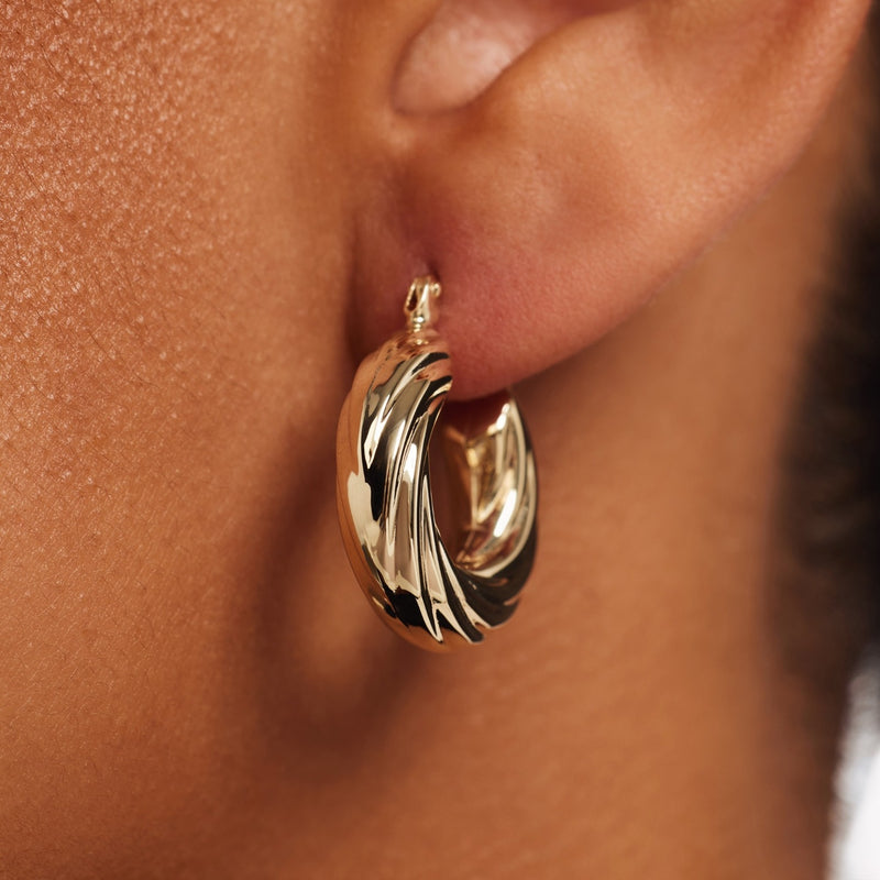 Isabel Bernard Rivoli Belle 14 karat gold hoop earrings IB360276-zoom-